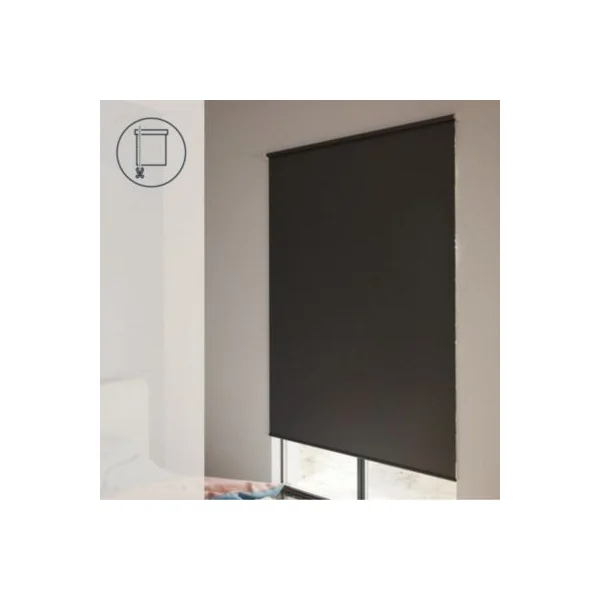 Store enrouleur occultant sans perçage Boreas 2 noir l.160 x H.240cm Goodhome