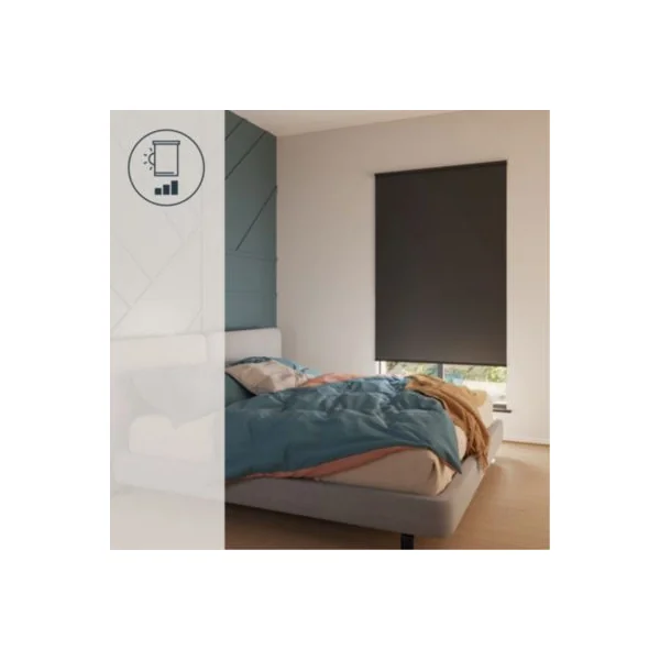 Store enrouleur occultant sans perçage Boreas 2 noir l.160 x H.240cm Goodhome