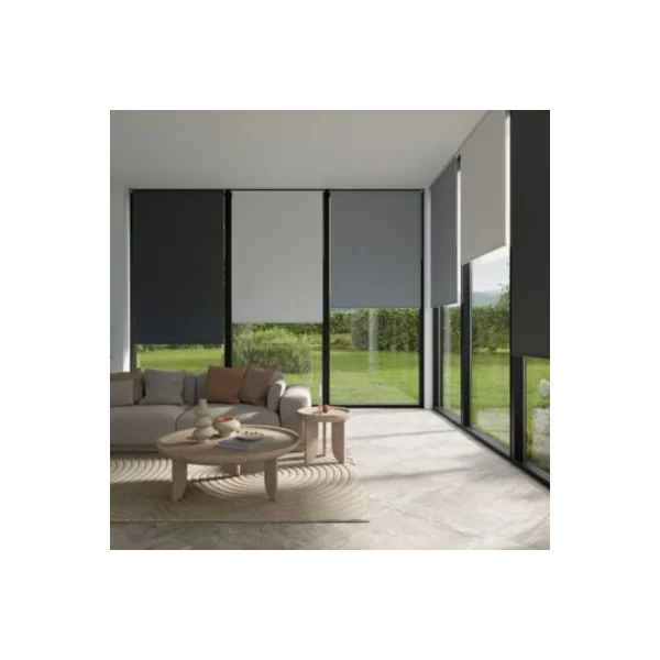Store enrouleur occultant sans perçage Boreas 2 noir l.160 x H.240cm Goodhome