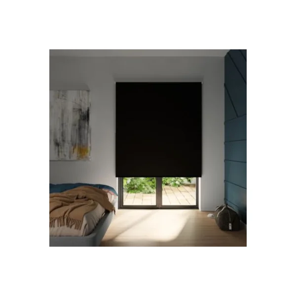Store enrouleur occultant sans perçage Boreas 2 noir l.160 x H.240cm Goodhome