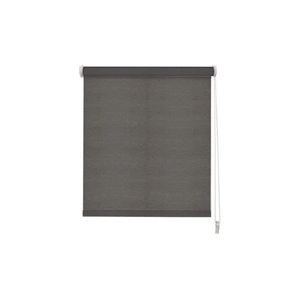 Store enrouleur tamisant gris anthracite effet tweed l.120cm x H.190cm Madeco
