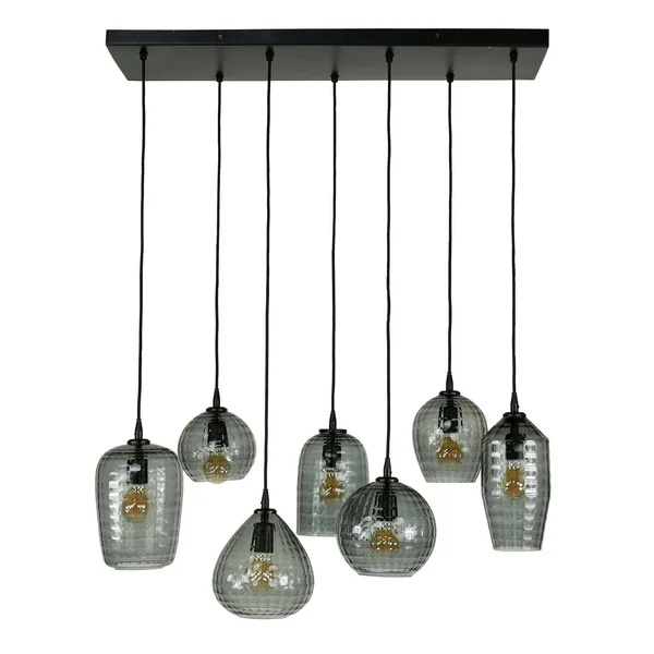 Suspension vintage 7 lampes NOVA