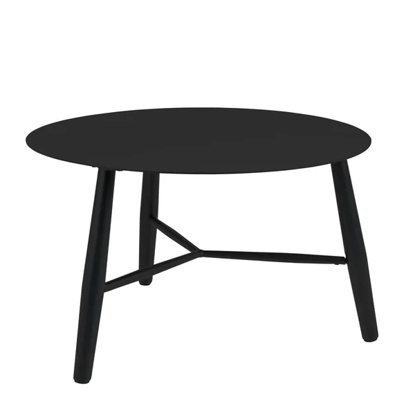 Table basse de jardin en aluminium noir Ø 75 cm STOCKHOLM