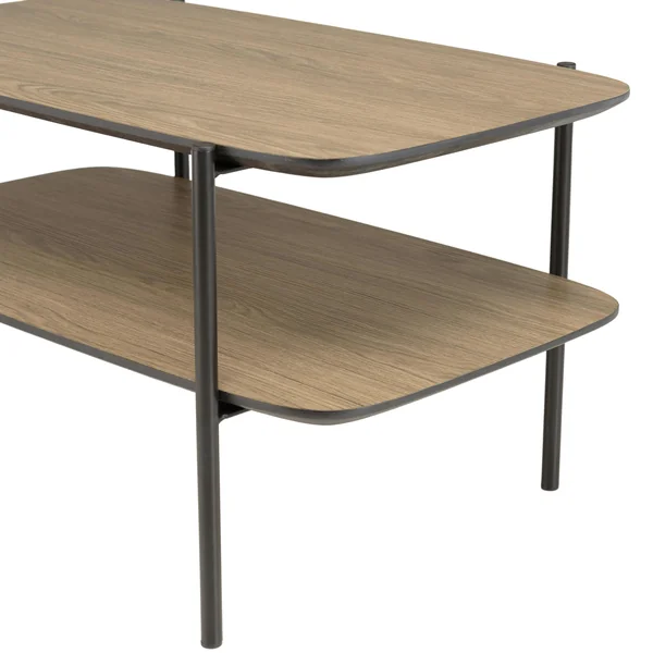 Table basse double plateau effet bois LANDAISE