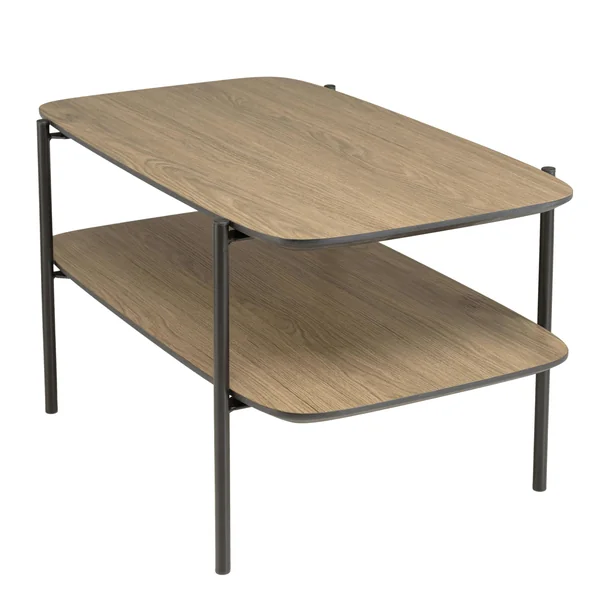 Table basse double plateau effet bois LANDAISE