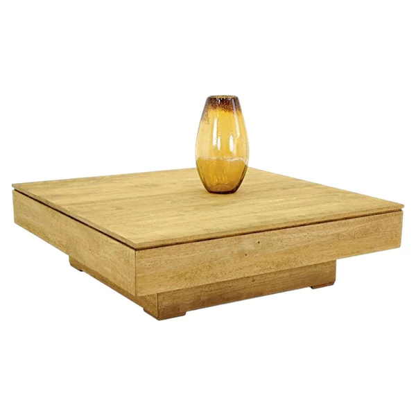 Table basse hévéa 100X100cm HELENA