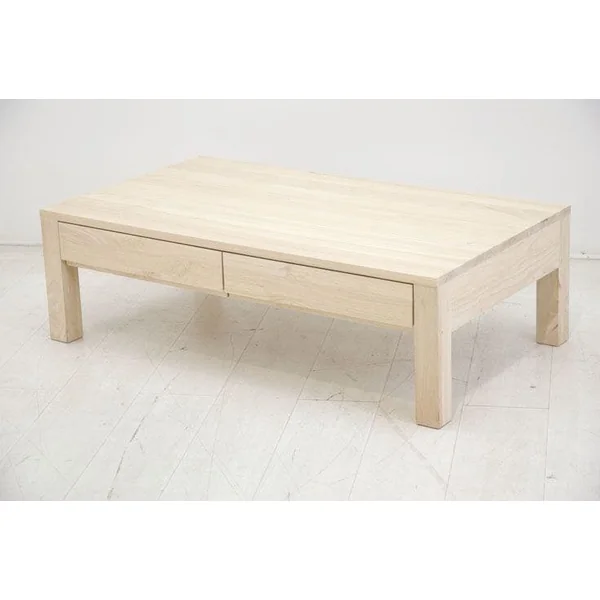 Table basse hévéa 4 tiroirs 115X65cm OLGA