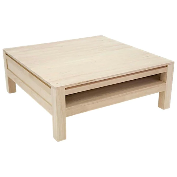 Table basse hévéa 90X90cm OLGA