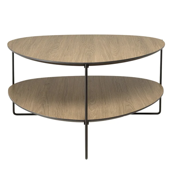 Table basse organique double plateau couleur bois LANDAISE