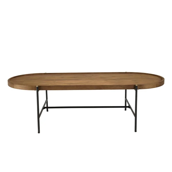 Table basse ovale en teck et métal 140 cm SWING