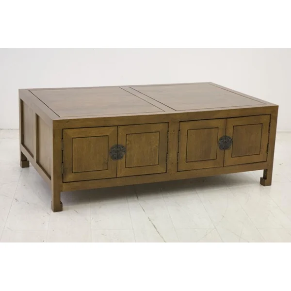 Table basse rectangle hévéa 125x75x46cm MAORI