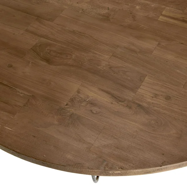Table basse ronde double plateau métal noir D 120 cm SWING