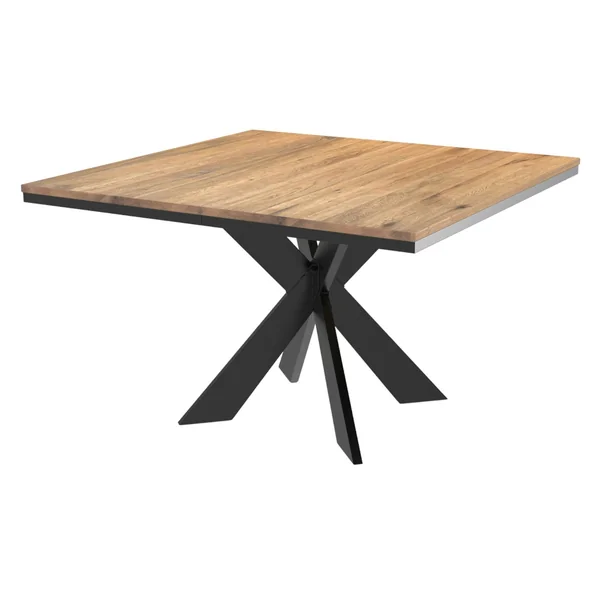 Table carrée extensible en chêne huilé 130 cm PALERME