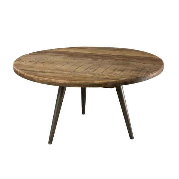 Table d'appoint ronde teck recyclé métal PM SWING