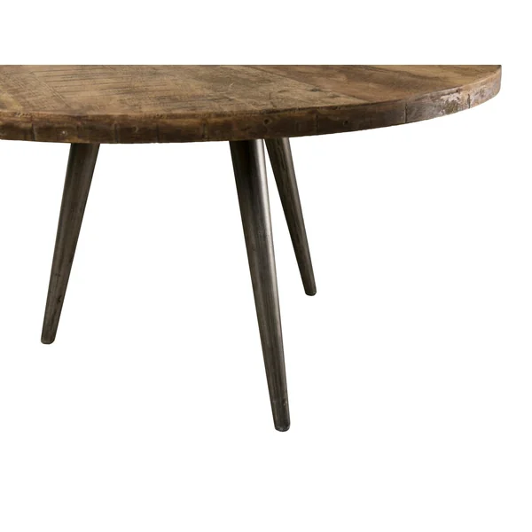 Table d'appoint ronde teck recyclé métal PM SWING