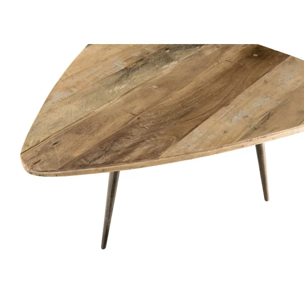 Table d'appoint triangulaire teck recyclé GM SWING