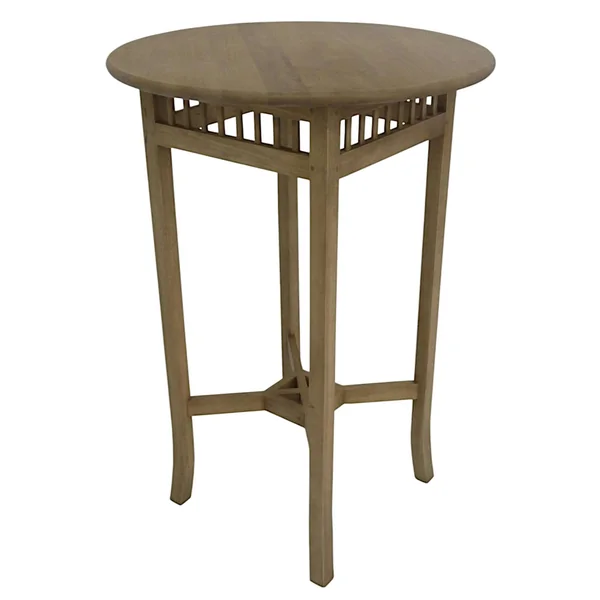 Table de Bar Hévéa pieds croisés D70xH110cm MAORI