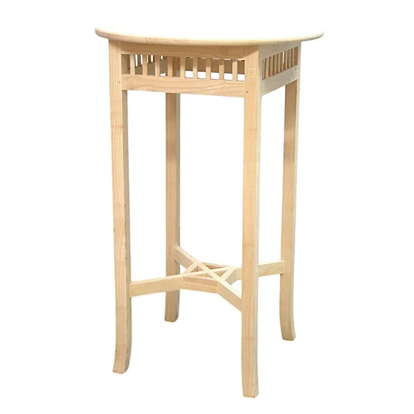 Table de Bar Hévéa pieds croisés D70xH110cm MAORI