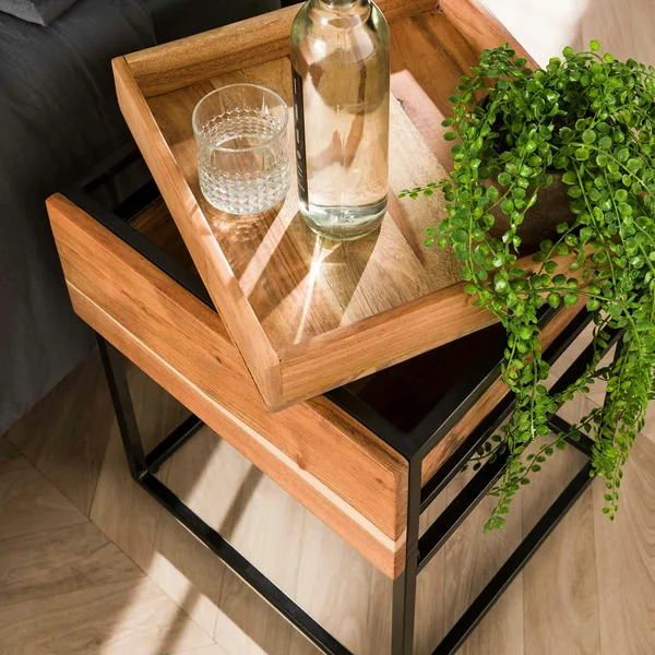 Table de chevet moderne 1 tiroir, 1 plateau MELBOURNE