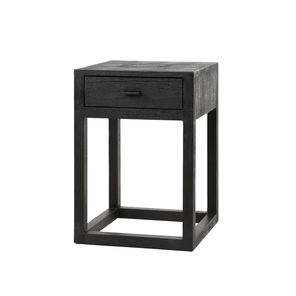 Table de chevet noire en bois WOODY