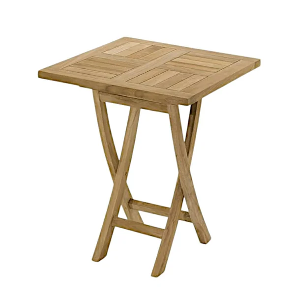 Table de jardin en Teck brut carrée 60cm SUMMER