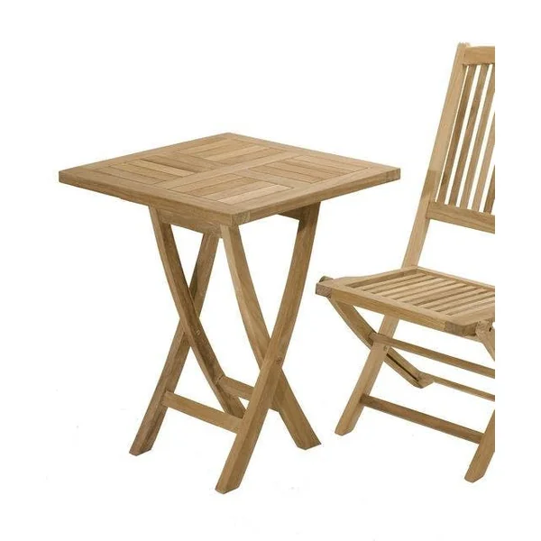 Table de jardin en Teck brut carrée 60cm SUMMER