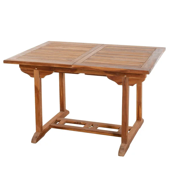 Table de jardin en teck huilé rectangle extensible 120/180x90x75 MACAO
