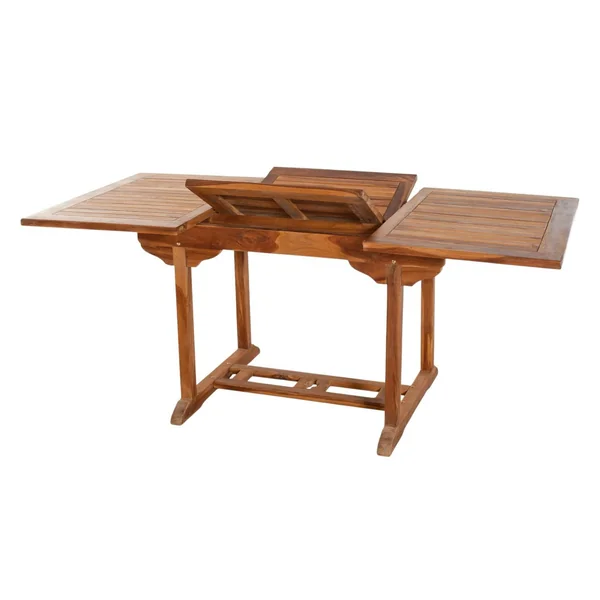 Table de jardin en teck huilé rectangle extensible 120/180x90x75 MACAO