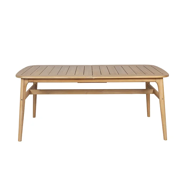 Table de jardin extensible en acacia naturel 180(+40cm)x100cm - Cavalo