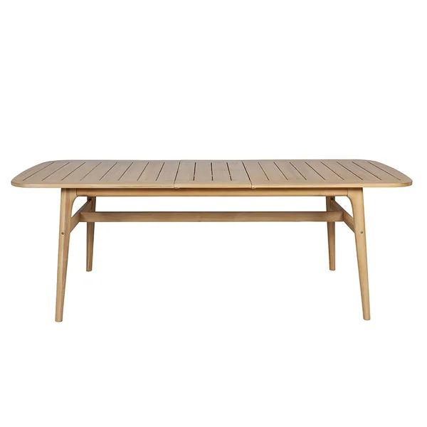 Table de jardin extensible en acacia naturel 180(+40cm)x100cm - Cavalo