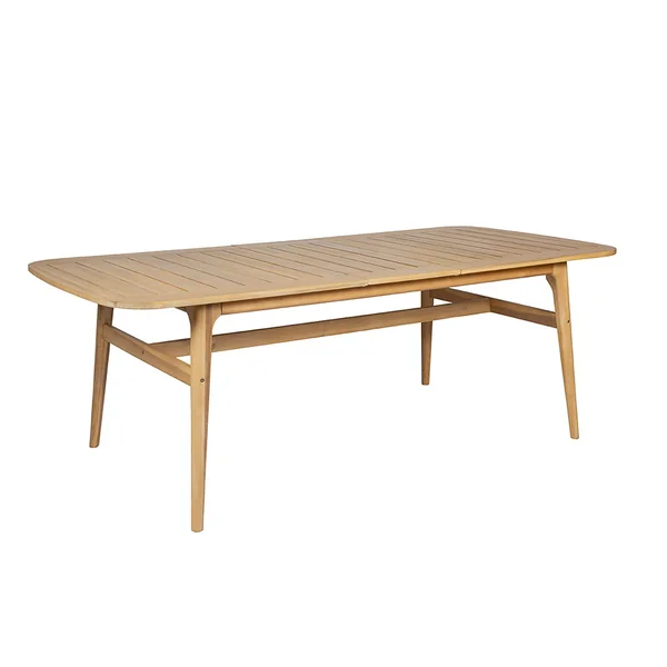 Table de jardin extensible en acacia naturel 180(+40cm)x100cm - Cavalo