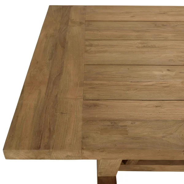 Table de jardin pieds en V teck recyclé naturel 220 cm MANY