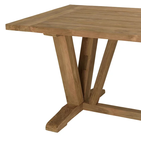 Table de jardin pieds en V teck recyclé naturel 220 cm MANY