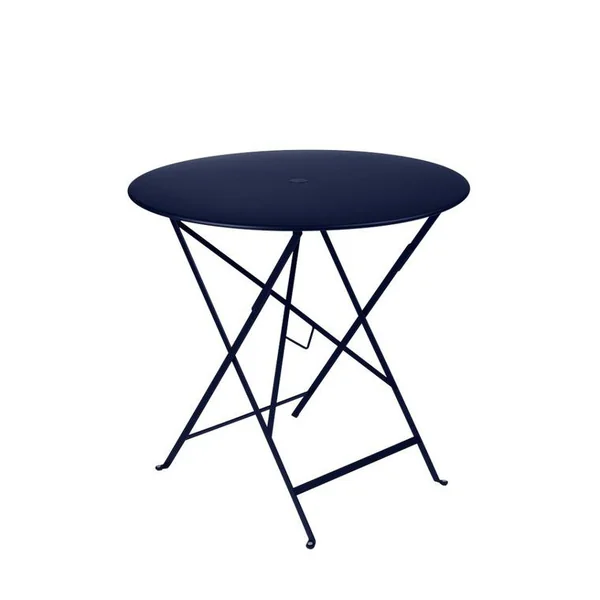 Table de jardin ronde pliante Bistro FERMOB bleu abysse 77 x h 74 cm