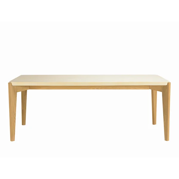 Table de repas en béton beige 200 cm angles biseautés BRASILIA