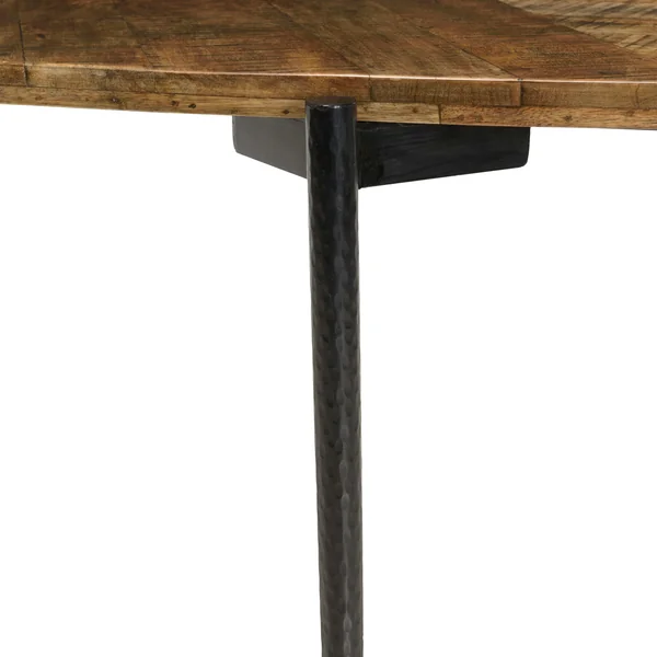 Table de repas forme oblongue bois recyclé chevrons 200 cm KORKAI