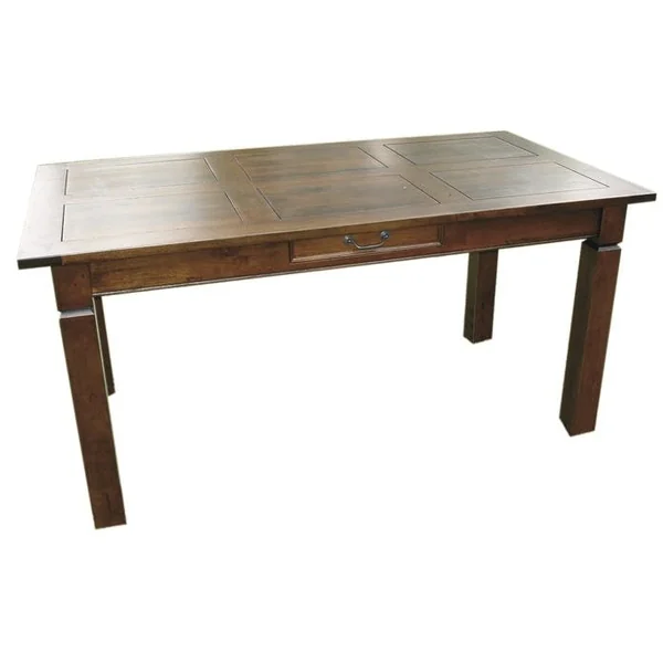 Table de repas Hévéa 1 tiroir 160x85x76cm MAORI