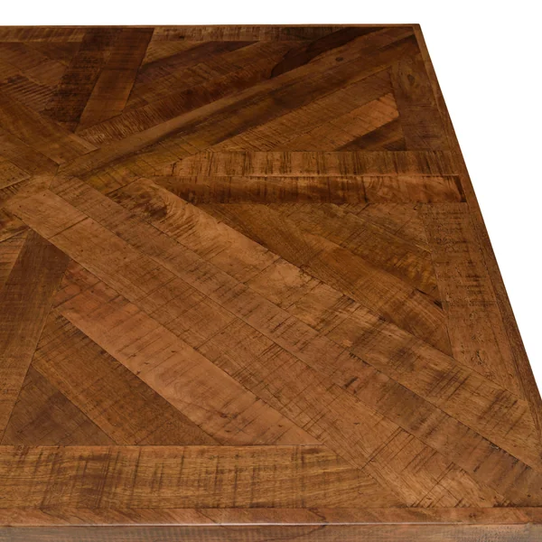 Table de repas rectangulaire bois recyclé marqueterie 220 cm KORKAI
