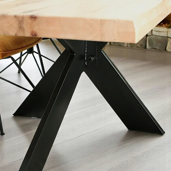 Table extensible en chêne blanc avec bords naturels 200 cm PALERME