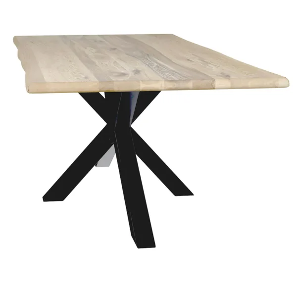Table extensible en chêne blanc bords naturels 200 cm ETNA