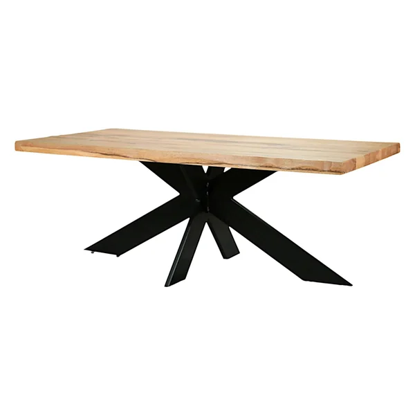 Table extensible en chêne huilé avec bords naturels 200 cm PALERME