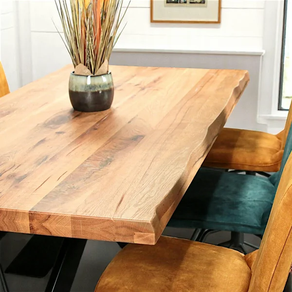 Table extensible en chêne huilé avec bords naturels 200 cm PALERME