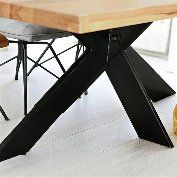 Table extensible en chêne huilé avec bords naturels 200 cm PALERME