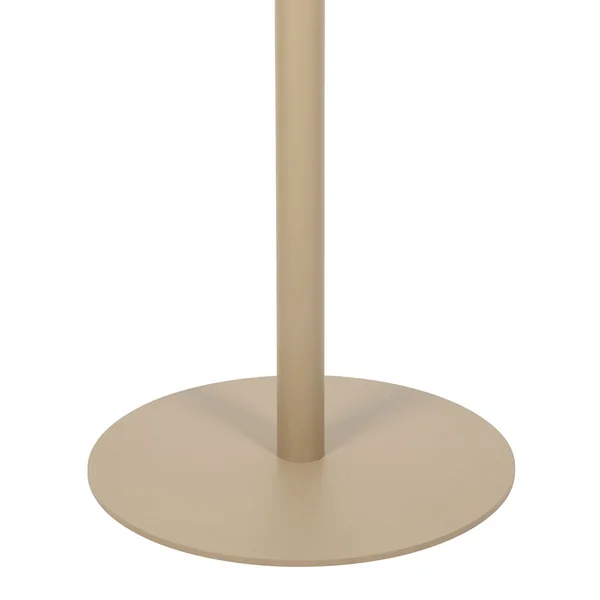 Table haute d'extérieur ronde en acier taupe d60xh100cm - Ajay