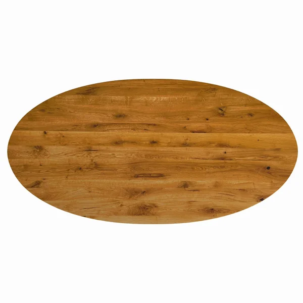 Table ovale en chêne huilé avec pied central en métal noir 200 cm RAGUSE
