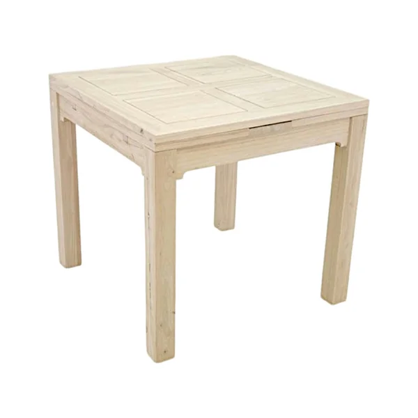 Table repas extensible hévéa 80/144cm HELENA