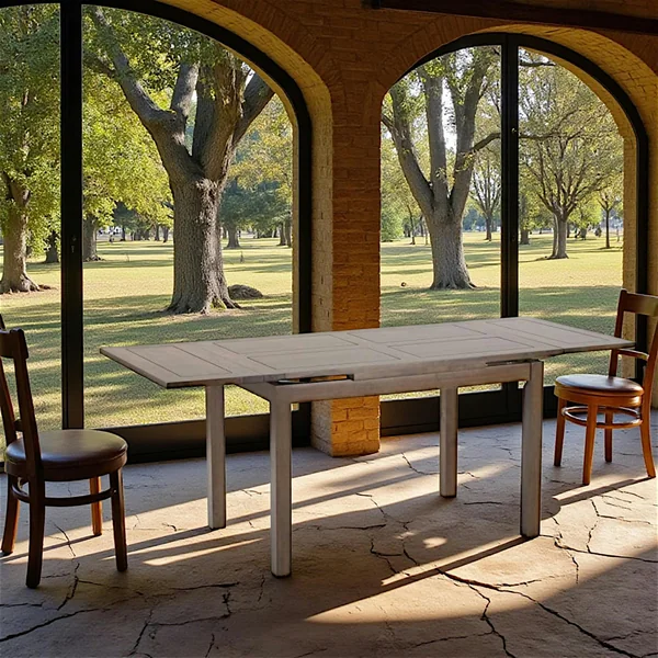 Table repas italienne hévéa 125-195cm Tradition