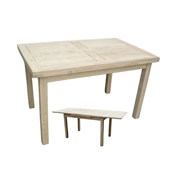 Table repas italienne hévéa 125-195cm Tradition