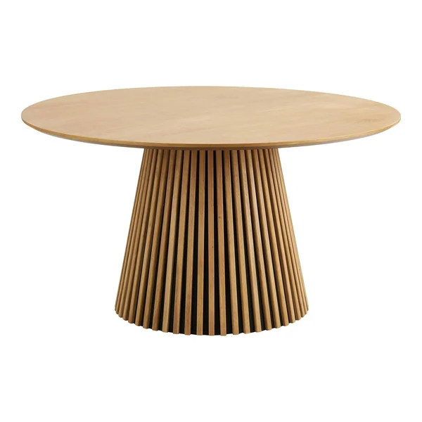 Table ronde en chêne clair avec piètement baguette ø140 cm AMSTERDAM