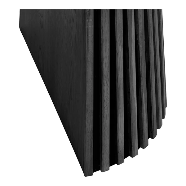 Table ronde extensible en chêne noir avec piètement baguette (2 rallonges incluses) ø120 cm / 160 cm / 200 cm AMSTERDAM